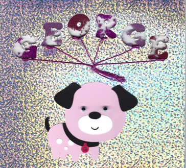 Shaker Card - George Pink Dog